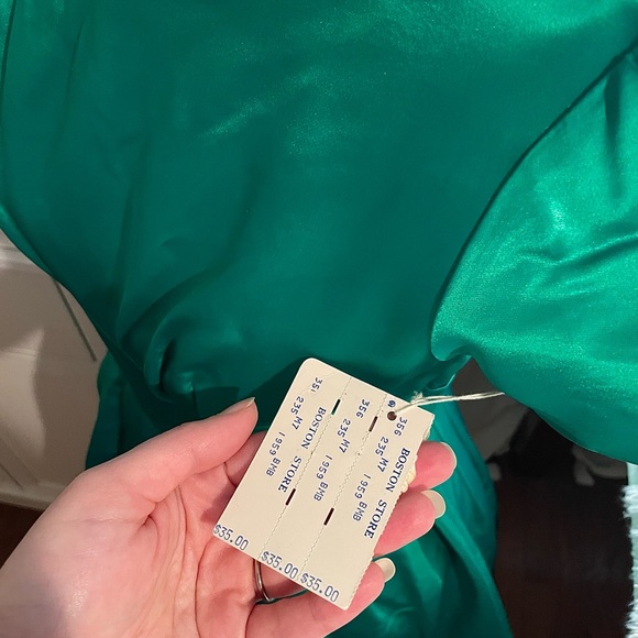 1959 NWT! Satin Cocktail Dress - Picture 3 of 14